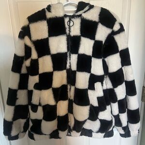 Checkered Hooded Jacket size medium. Like new condition.